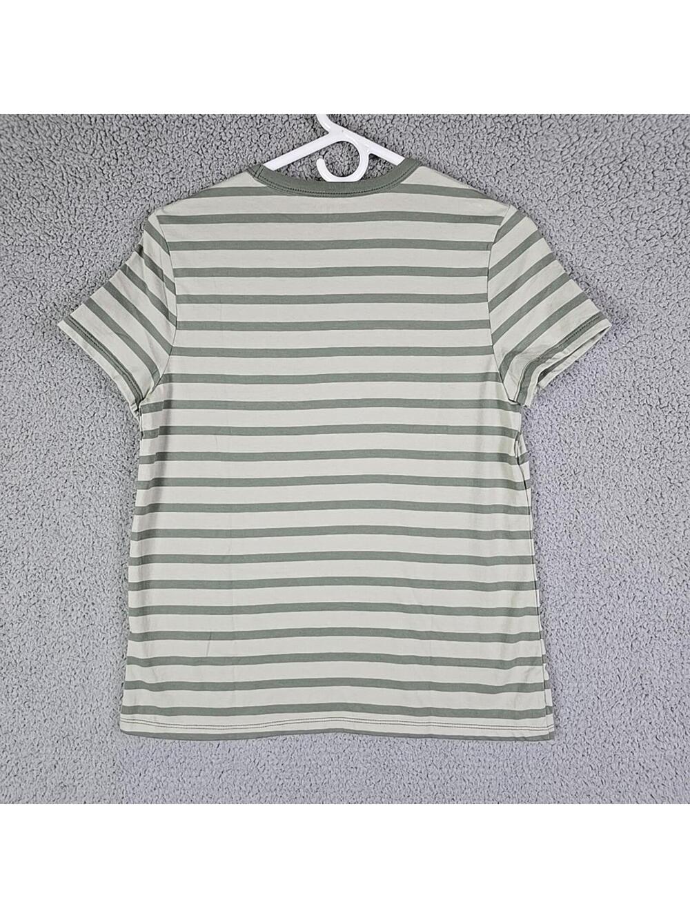 Gap Green Crew Neck Favourite Cotton Short Sleeve Striped T-Shirt Size S NEW - Picture 7 of 8